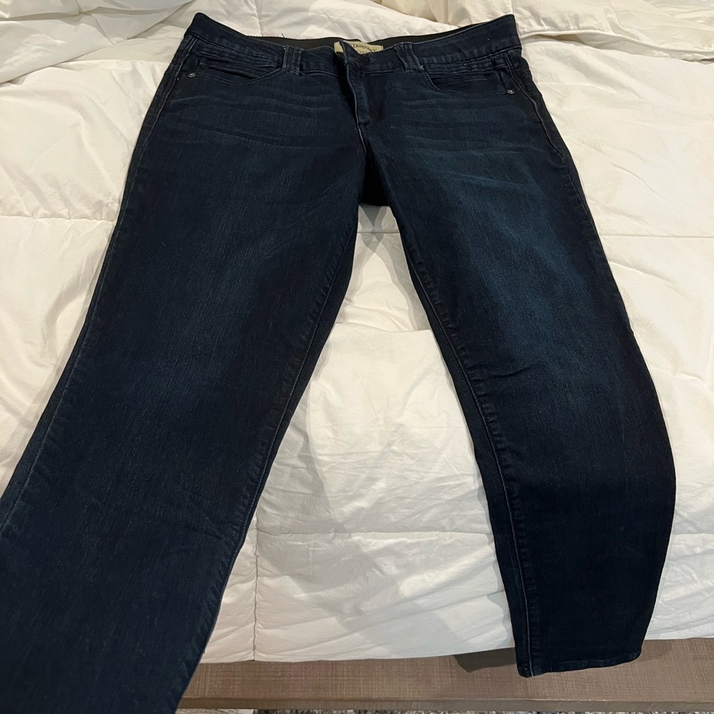 Democracy Jeans with stretchy waistband.